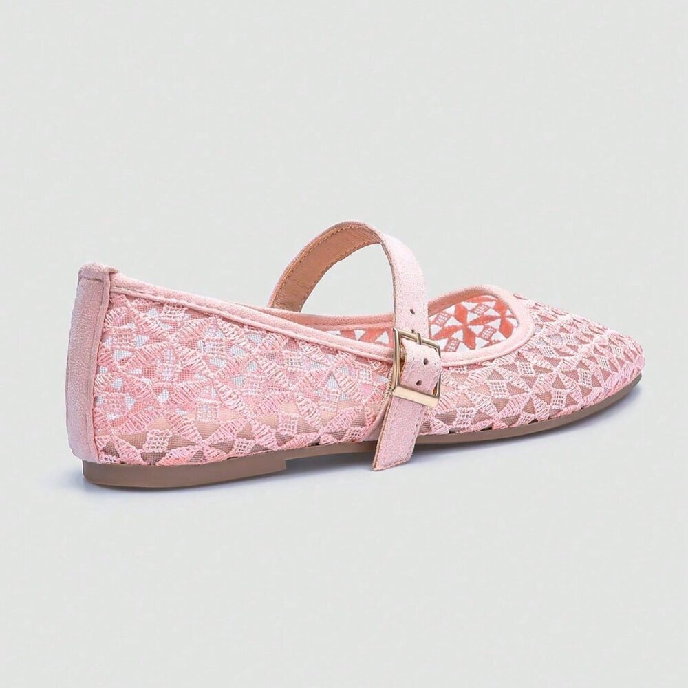 Pink Party Women's Square Toe Slip-On Flat - Picture 5 of 8